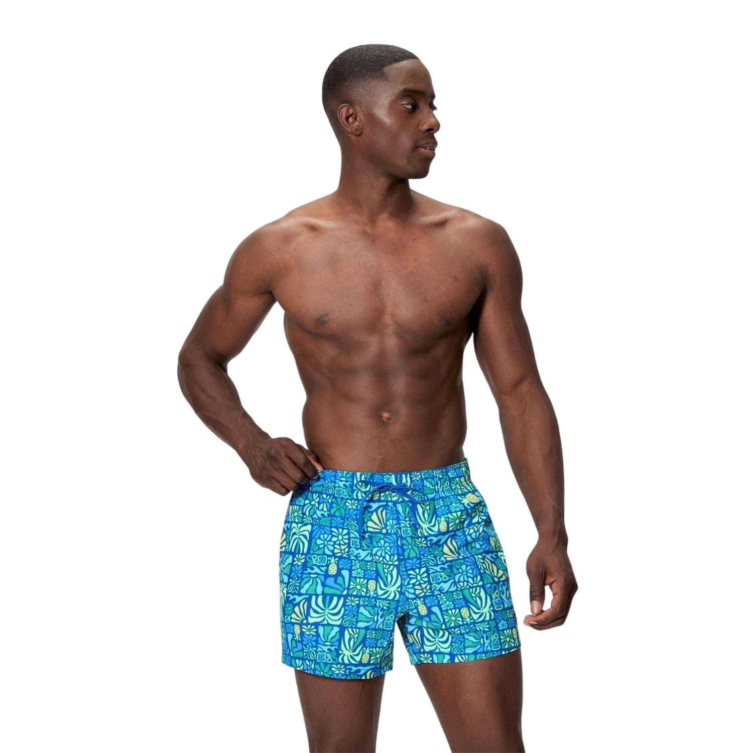 Speedo Speedo Men's Redondo Edge Volley Swimming Swim Shorts in Blue