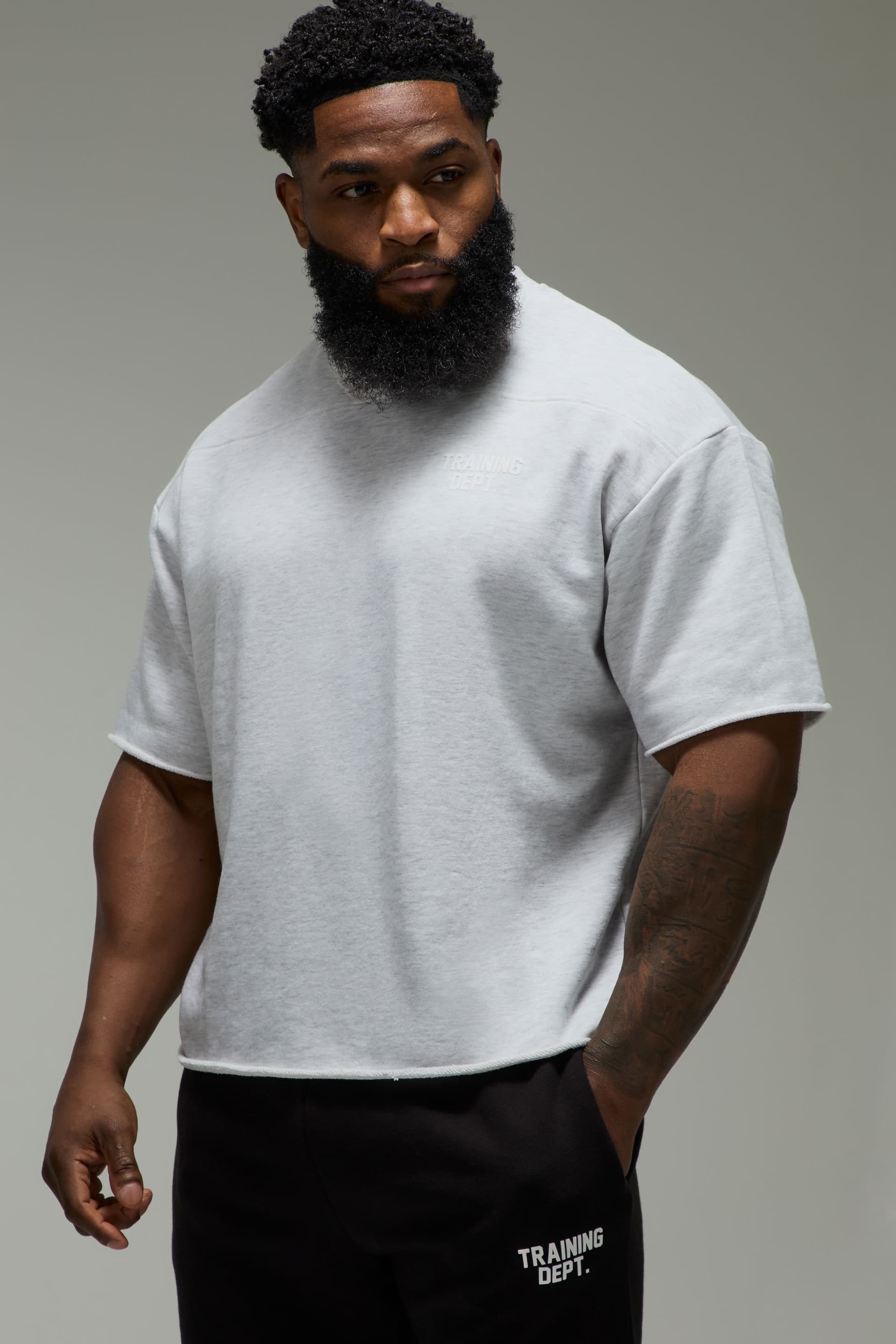 Training Dept. Training Dept. Men's Training Dept Oversized Loopback Pump Cover in Grey Marl
