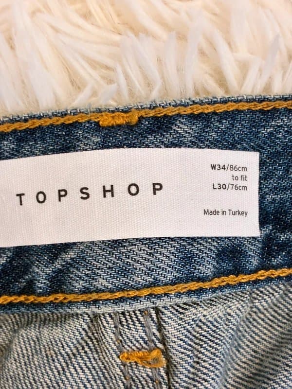Topshop Topshop wide leg jeans 30L 34Waist
