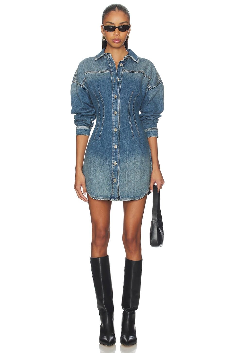 revolve Shaped Denim Dress