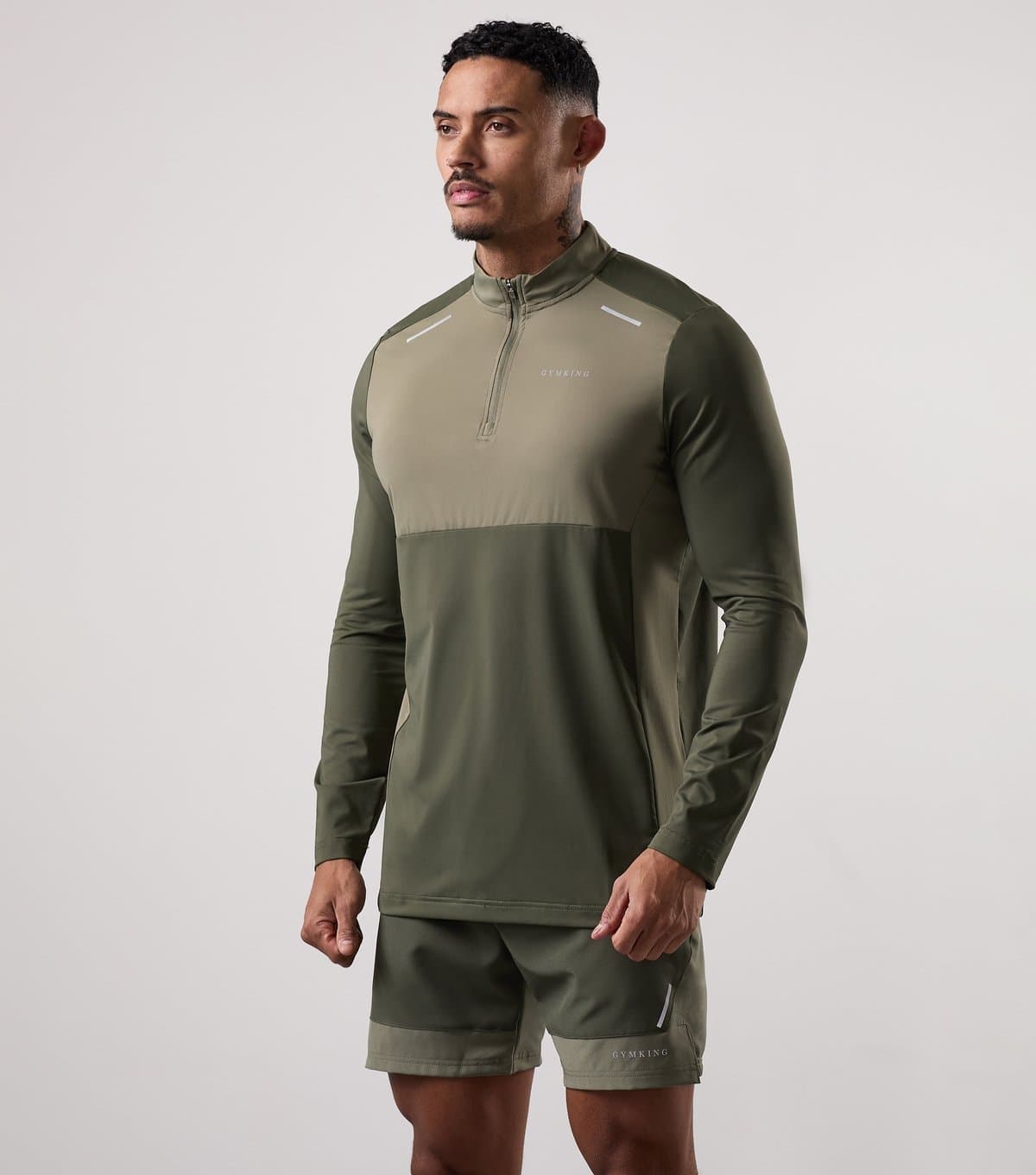 Gym King Gym King Olive Green Quarter Zip Top
