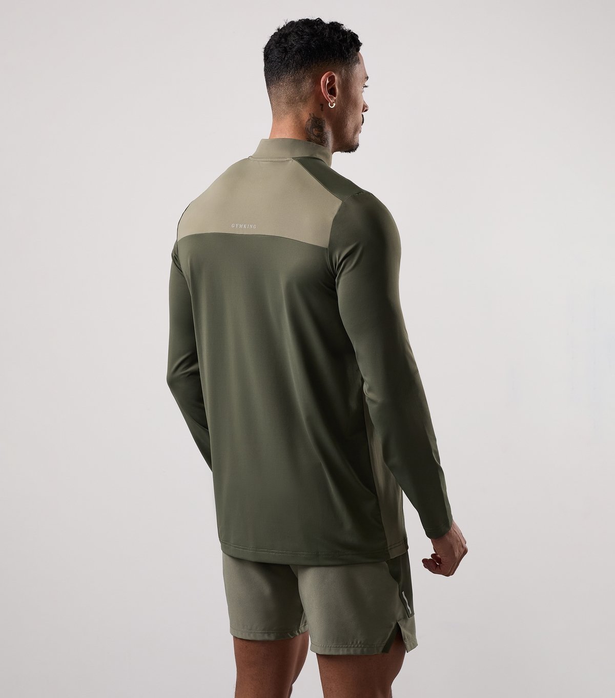 Gym King Men's Olive Green Advance Quarter Zip Top Gym King New Look - 3