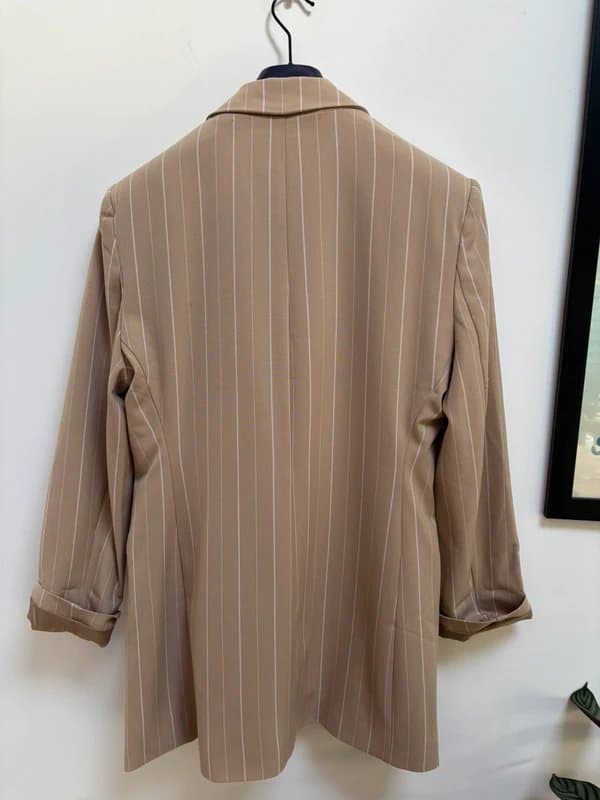 ASOS Design ASOS beige and white stripe blazer