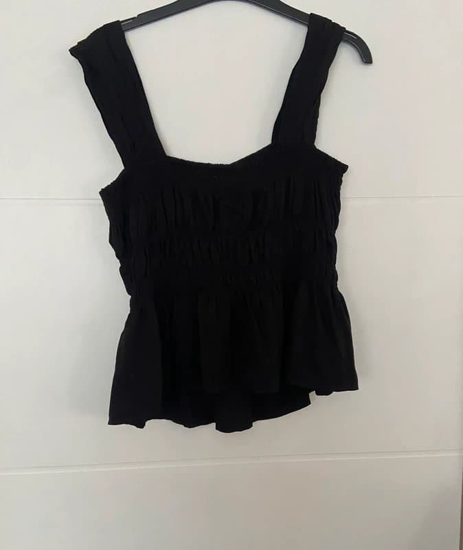 H&M H&M black Ruched Cami Top – Size S, very good condition