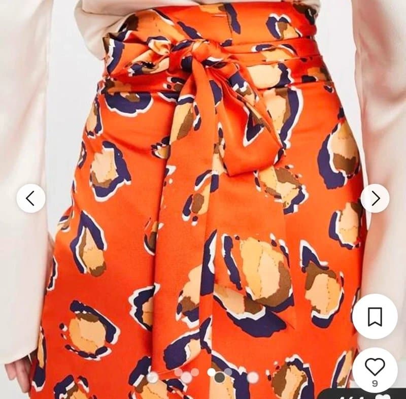 Never Fully Dressed Never Fully Dressed jaspre skirt M in orange leopard animal print