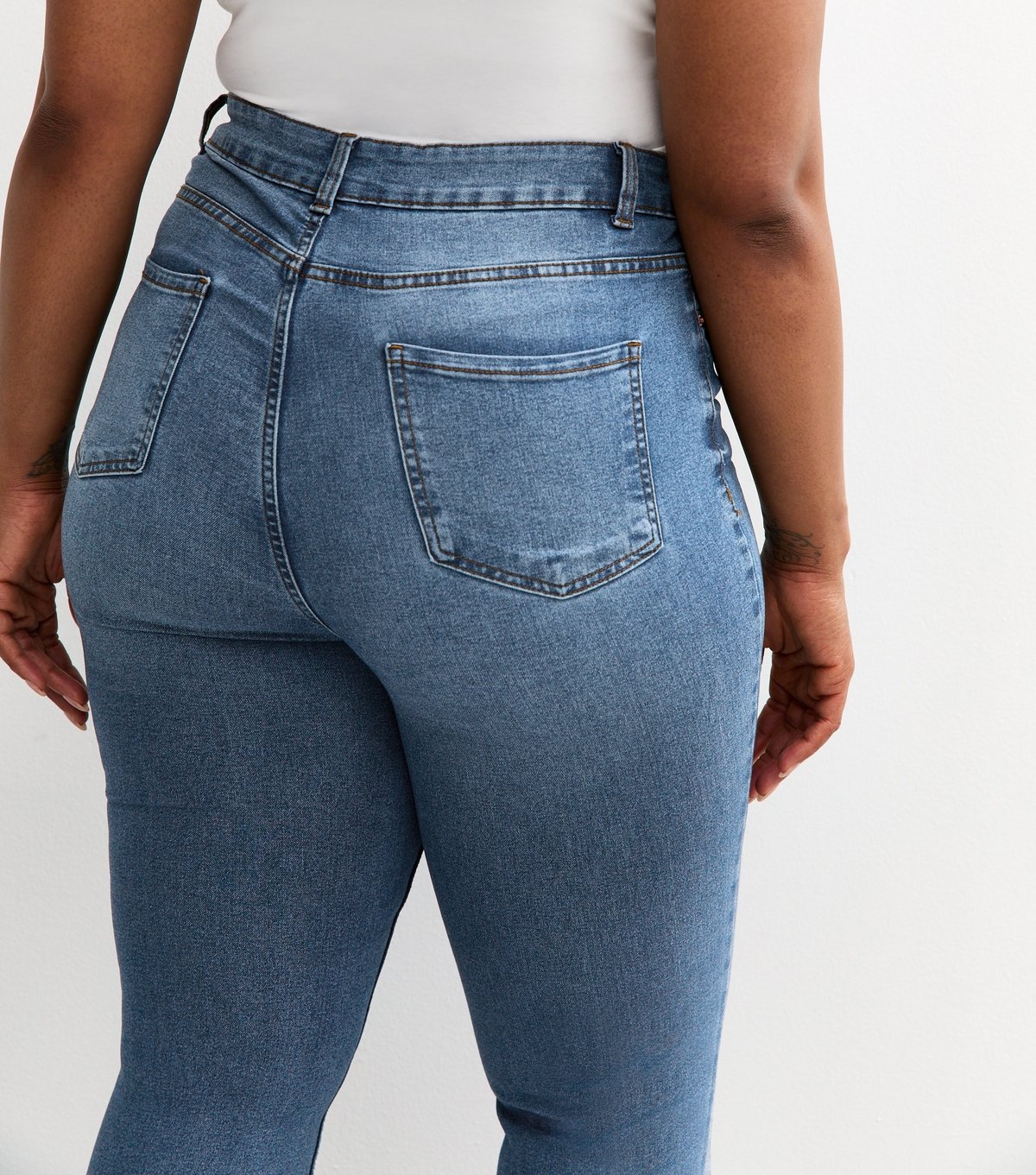 New Look Women's Plus Size Blue Bootcut Jeans Curves New Look - 3