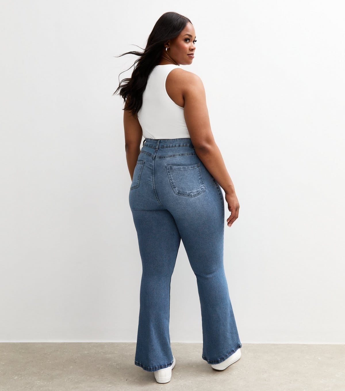New Look Women's Plus Size Blue Bootcut Jeans Curves New Look - 4