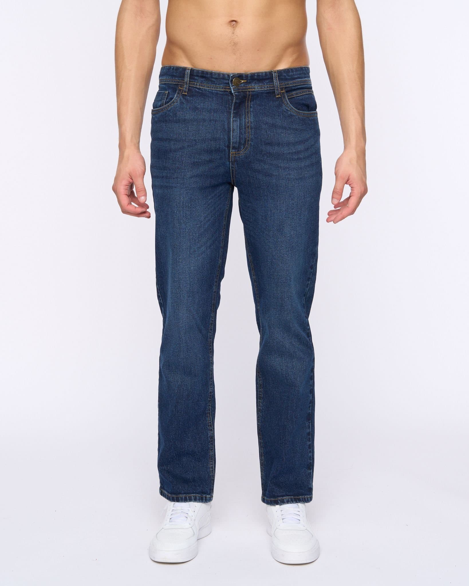 Duck&Cover Duck&Cover Hydras Men's Straight Leg Slim-Fit Modern Jeans in Dark Navy