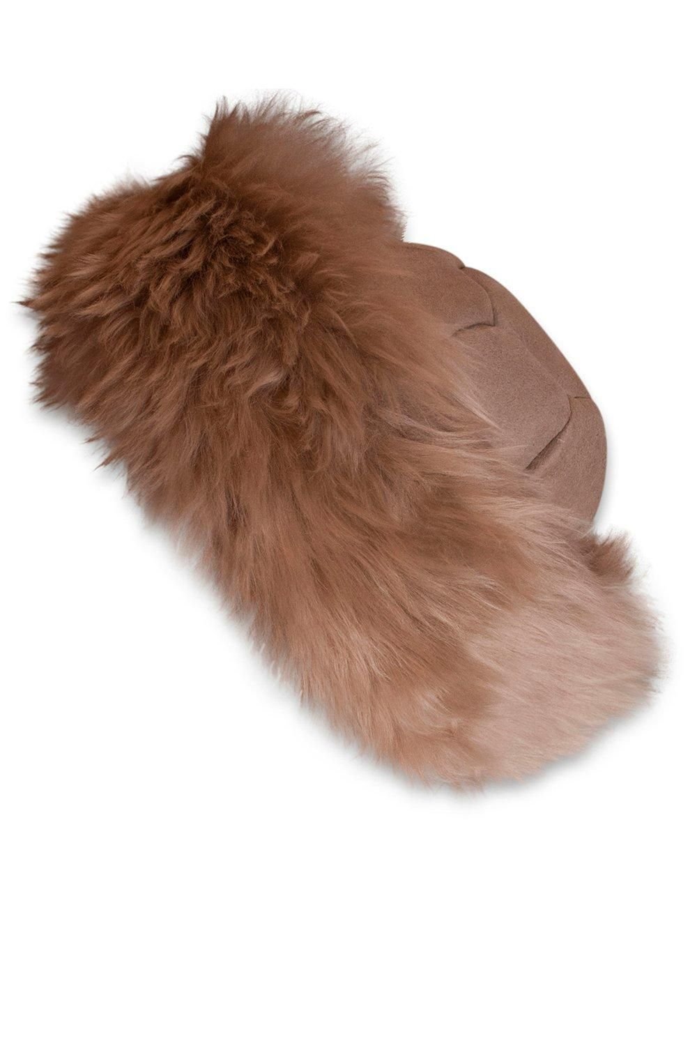Nordvek Nordvek Women's Classic Cossack Style Sheepskin Hat in Beige - 3