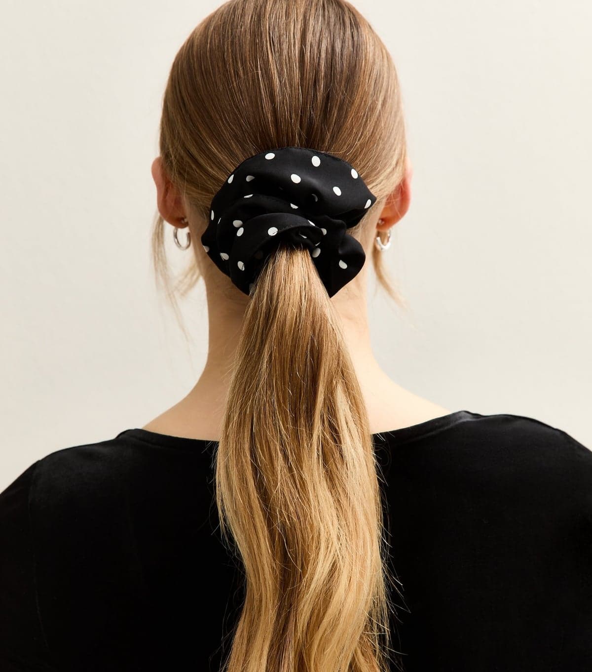 New Look Black Polka Dot Scrunchie New Look