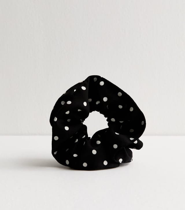 New Look Black Polka Dot Scrunchie New Look - 2