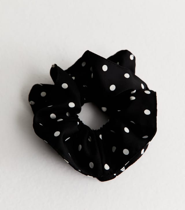 New Look Black Polka Dot Scrunchie New Look - 3