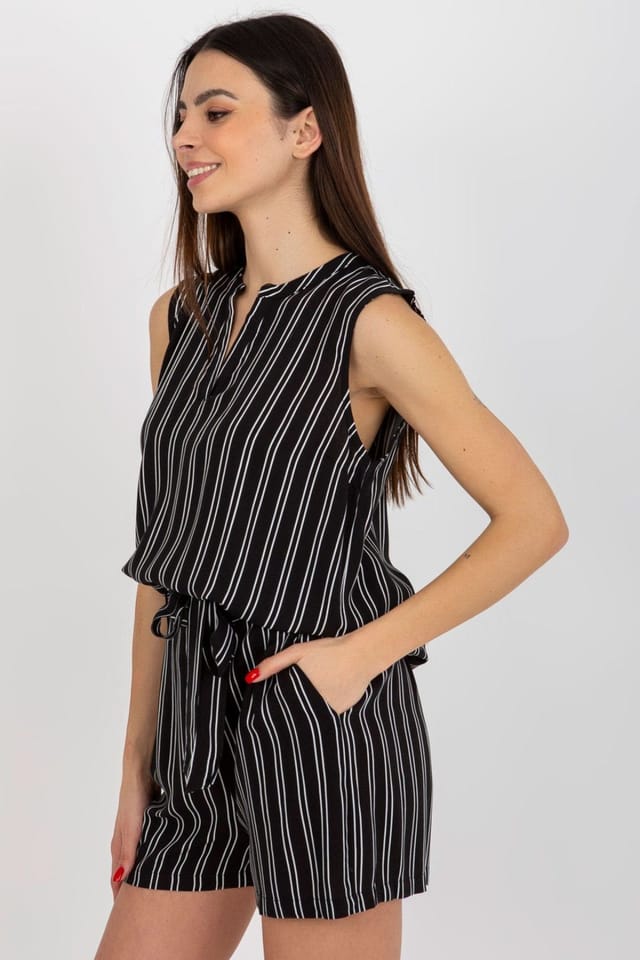 Love Lace Love Lace Women's Patterned Sleeveless Heart Blouse in Black - 2