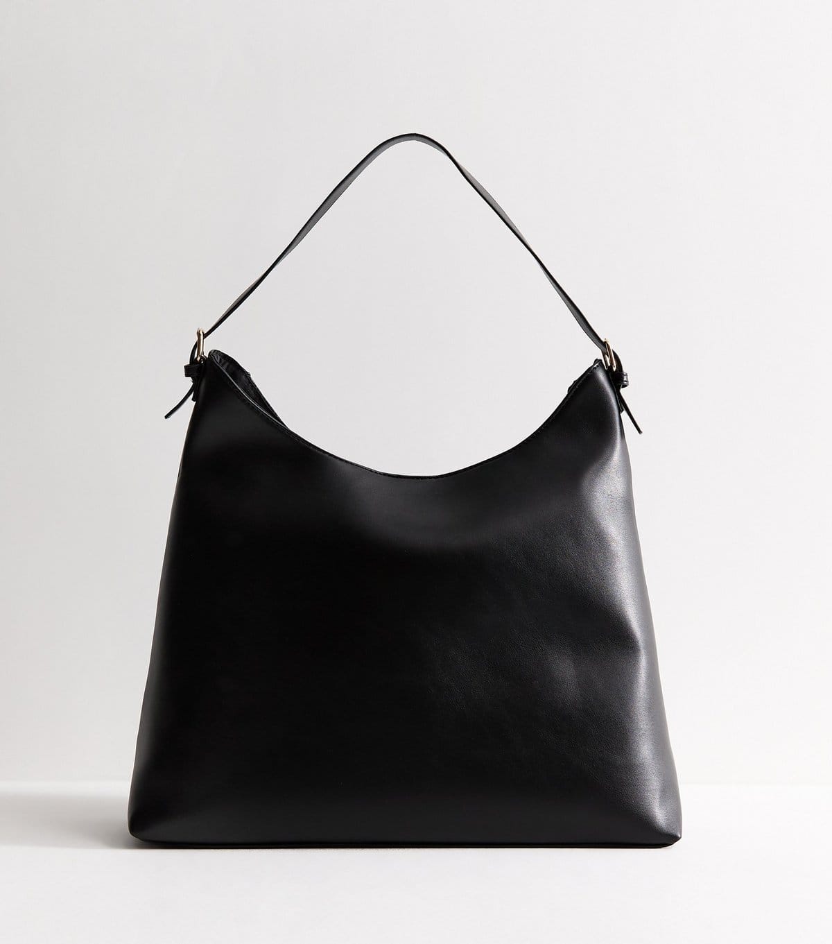 New Look Black Faux Leather Crocodile Embossed Hobo Shoulder Bag New Look - 4