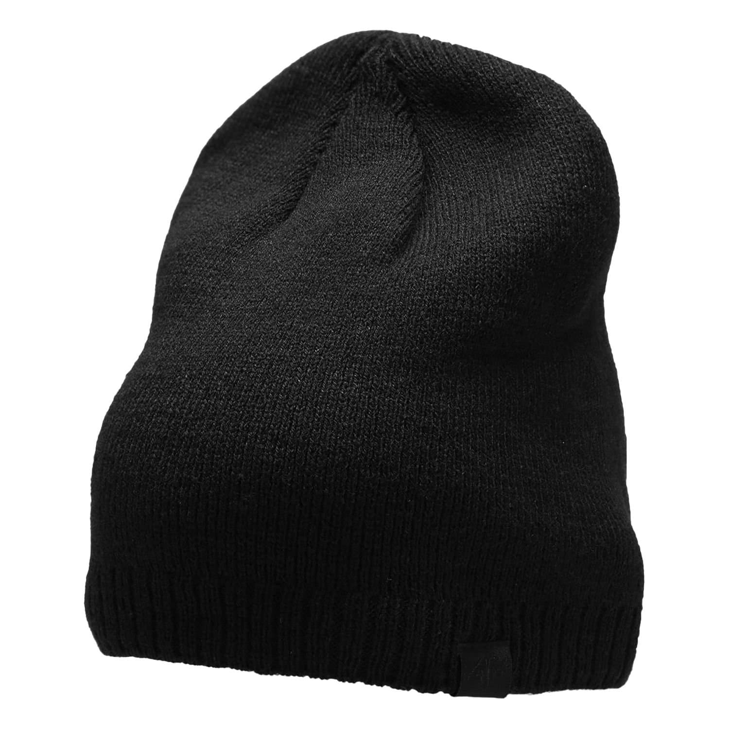 4F 4F Men's H4Z22 Plain Beanie in Black