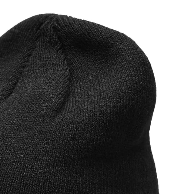 4F 4F Men's H4Z22 Plain Beanie in Black - 2