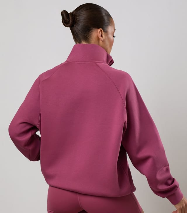 Gym King Women's Light Burgundy 365 Raglan Sleeve Funnel Neck Sweatshirt Gym King New Look - 3