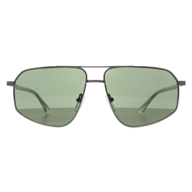 Calvin Klein CALVIN KLEIN Men's Aviator Matte Light Gunmetal Green CK23126S in Grey - 2