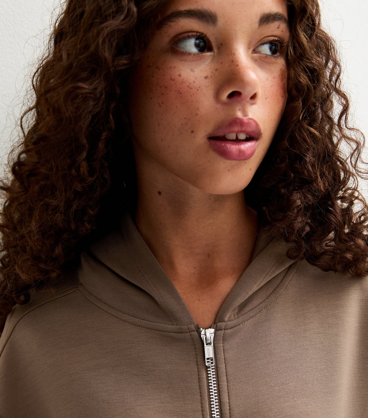 New Look Girls' Light Brown Zip Up Hoodie New Look - 3