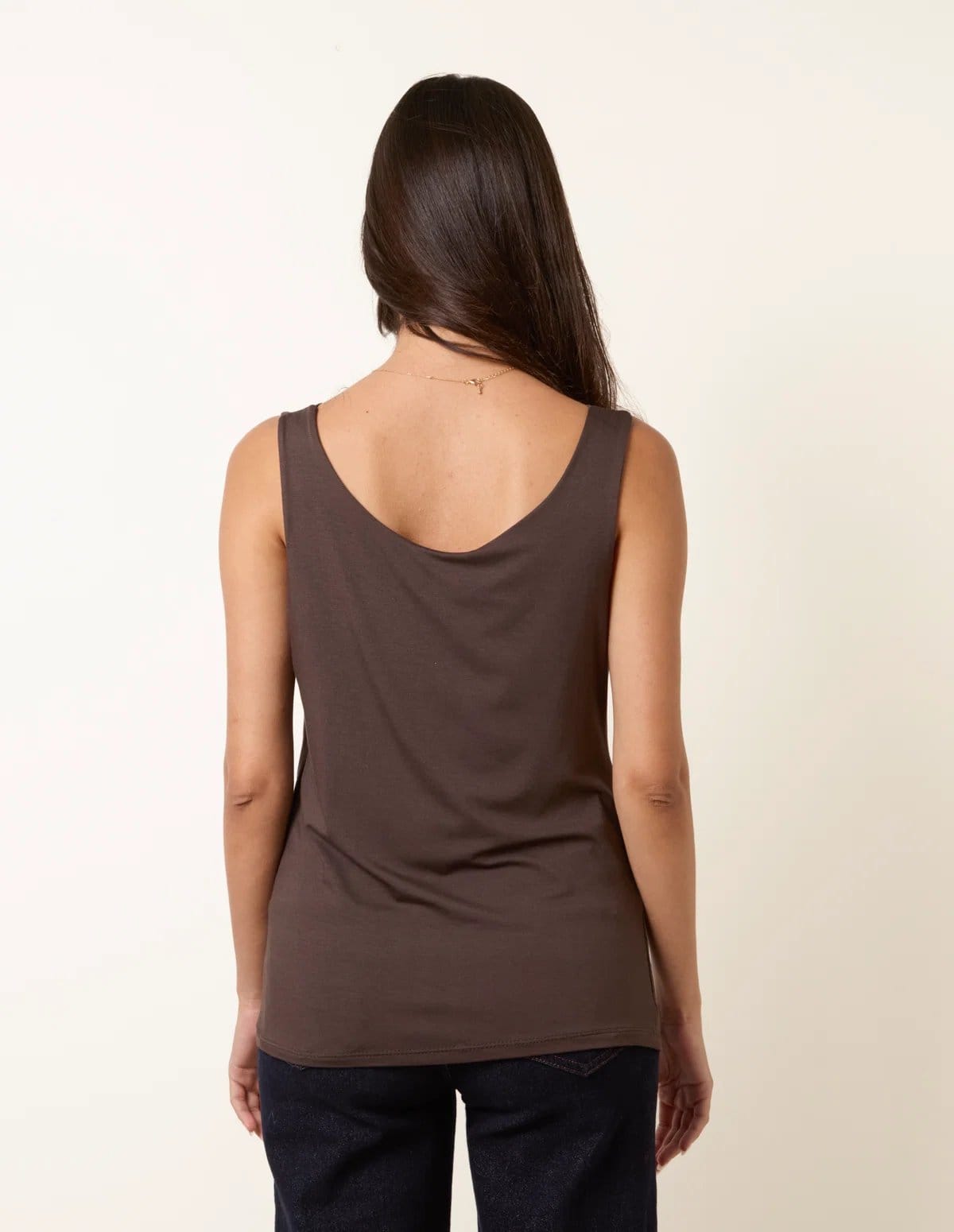 Blue Vanilla Sleeveless Cowl Neck Viscose Jersey Top - 4