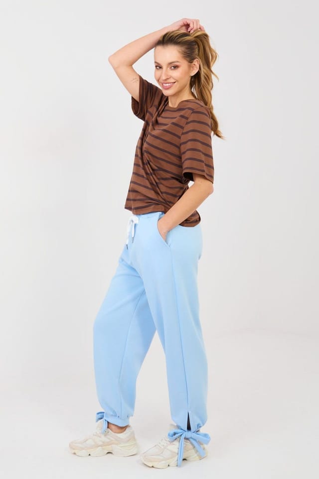 Love Lace Love Lace Women's Comfortable Viscose Jogger Sweatpants in Blue - 2