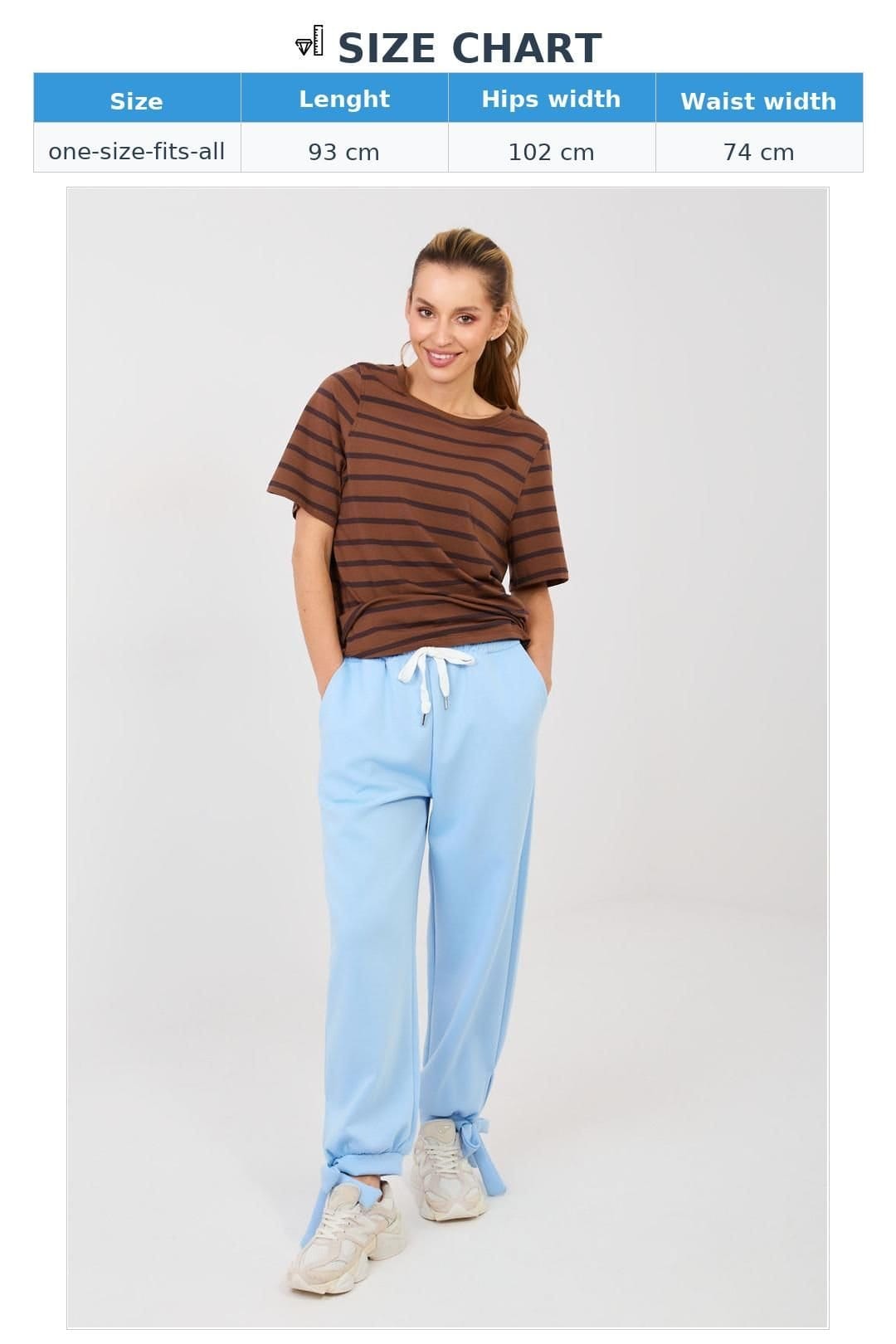 Love Lace Love Lace Women's Comfortable Viscose Jogger Sweatpants in Blue - 4