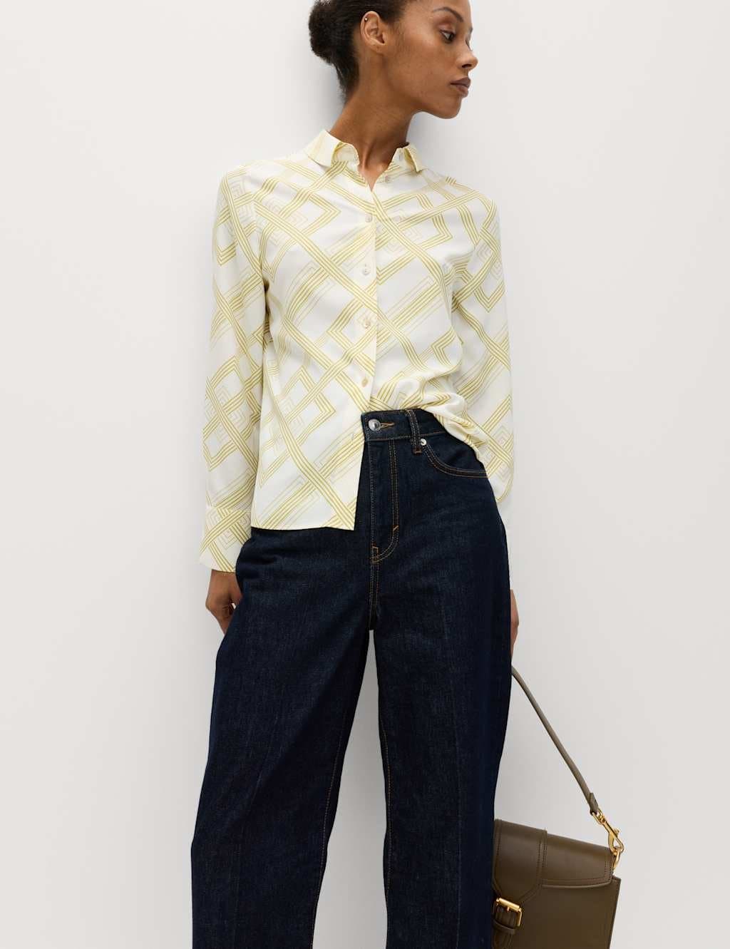 Marks & Spencer M&S Moss Printed Collared Shirt