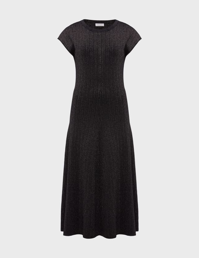 Hobbs London Hobbs London Women's Reena Sparkle Ribbed Knit Dress in Black - 2