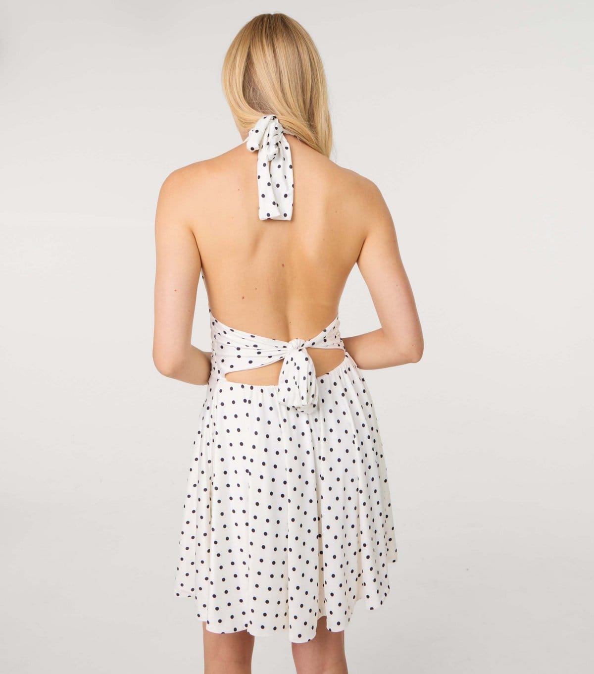 Pink Vanilla Women's Off White Polka Dot Slinky Mini Dress Pink Vanilla New Look - 4