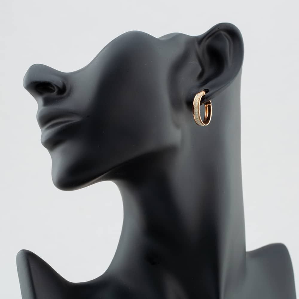 T.H.Baker T.H.Baker Women's 9ct Rose Gold Stardust Hoop Earrings 5.51.1019 - 2