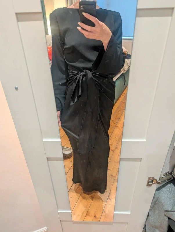 ASOS Design Asos Design chiffon wide sleeve maxi dress UK12