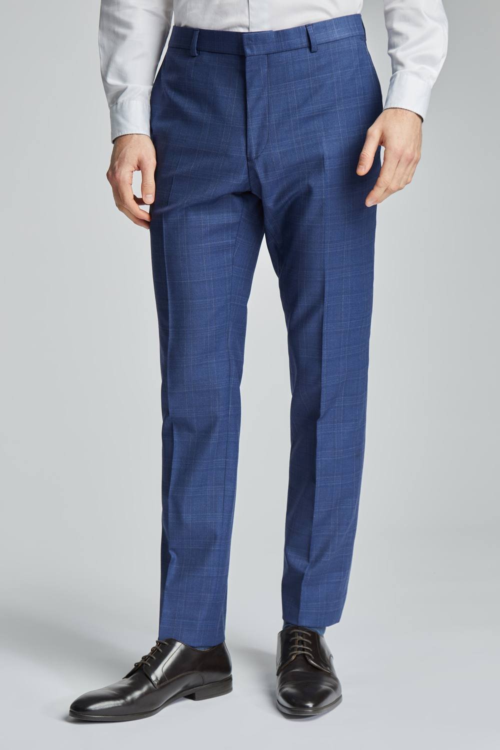 Ted Baker Ted Baker Men's Volan Blue Subtle Check Slim Trousers - 2