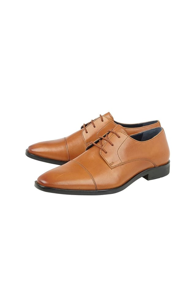 Lotus Lotus Men's 'Euston' Leather Derby Shoes in Tan - 2