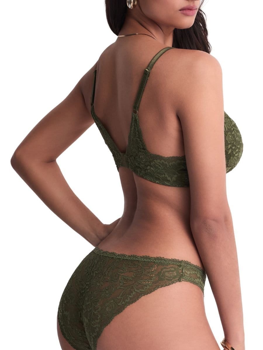 Aubade Aubade Women's Rosessence Care High Apex Plunge Bra in Green - 4