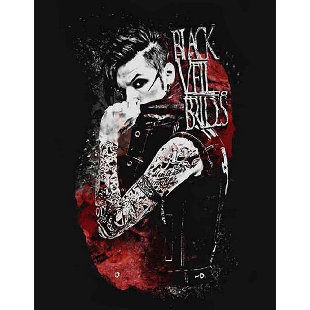 Black Veil Brides Black Veil Brides Men's Inferno Cotton T-Shirt in Black - 3