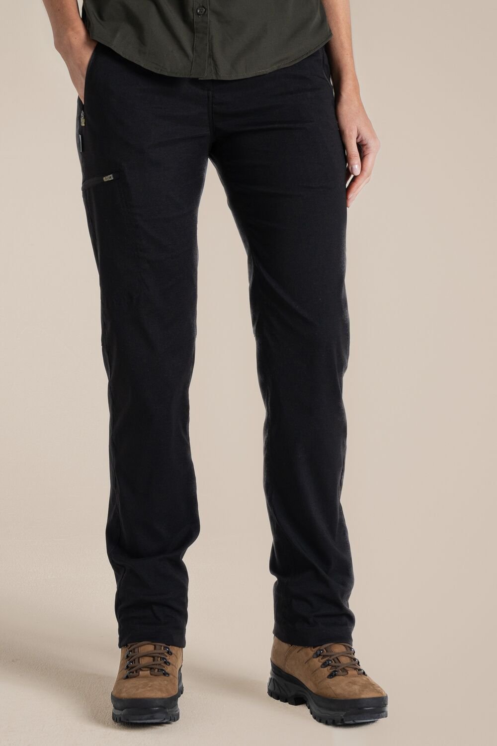 Craghoppers Craghoppers Women's Expert Kiwi Pro' Stretch Water Repellent Trousers in Black - 2