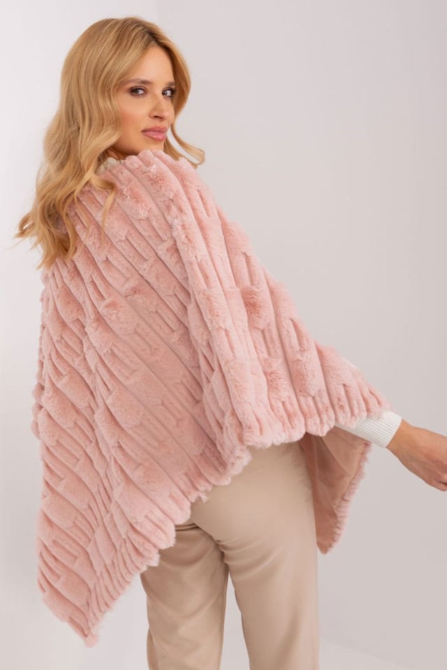 Love Lace Love Lace Women's Casual Textured Polyester Lined Poncho Style 190859 in Pink - 2