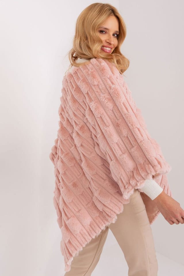 Love Lace Love Lace Women's Casual Textured Polyester Lined Poncho Style 190859 in Pink - 3