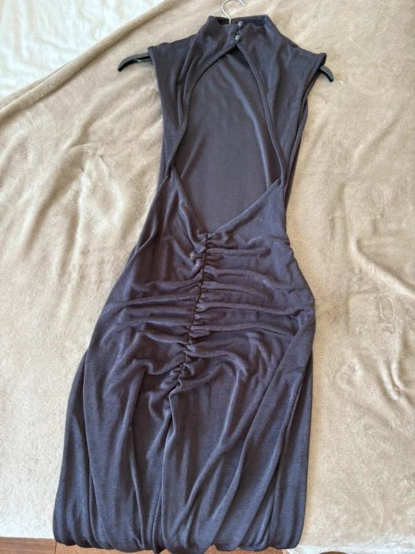 ASOS ASOS slinky fitted maxi dress dress backless ruched