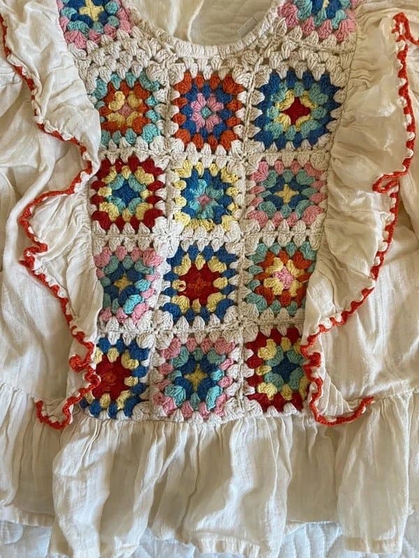 Topshop Topshop crochet blouse