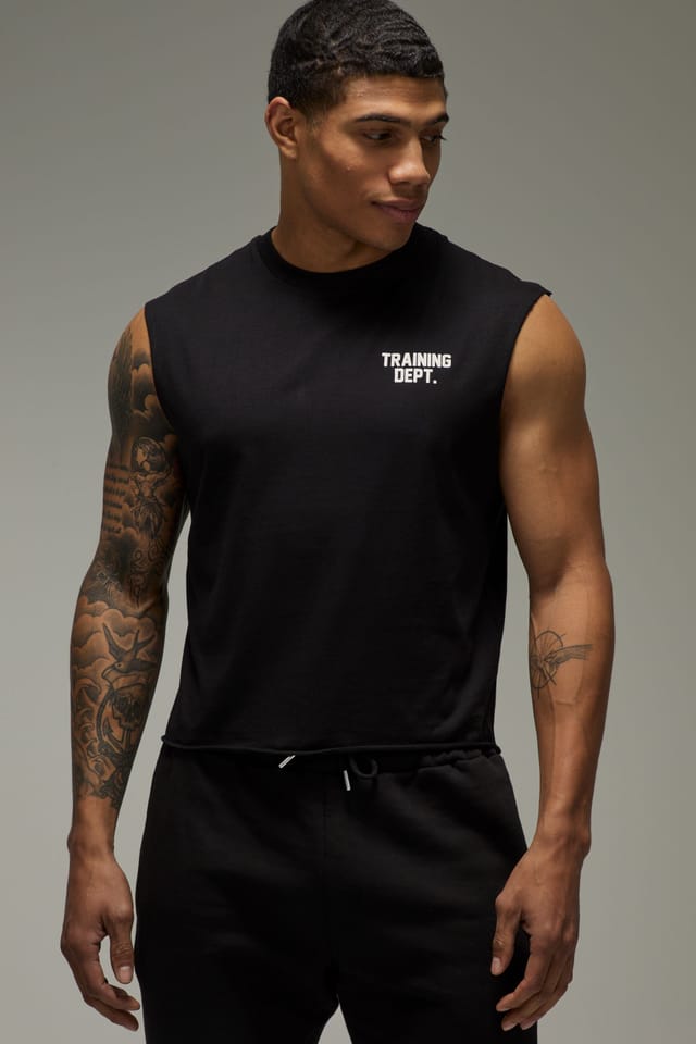 Training Dept. Training Dept. Men's Training Dept BoxyTank in Black - 3