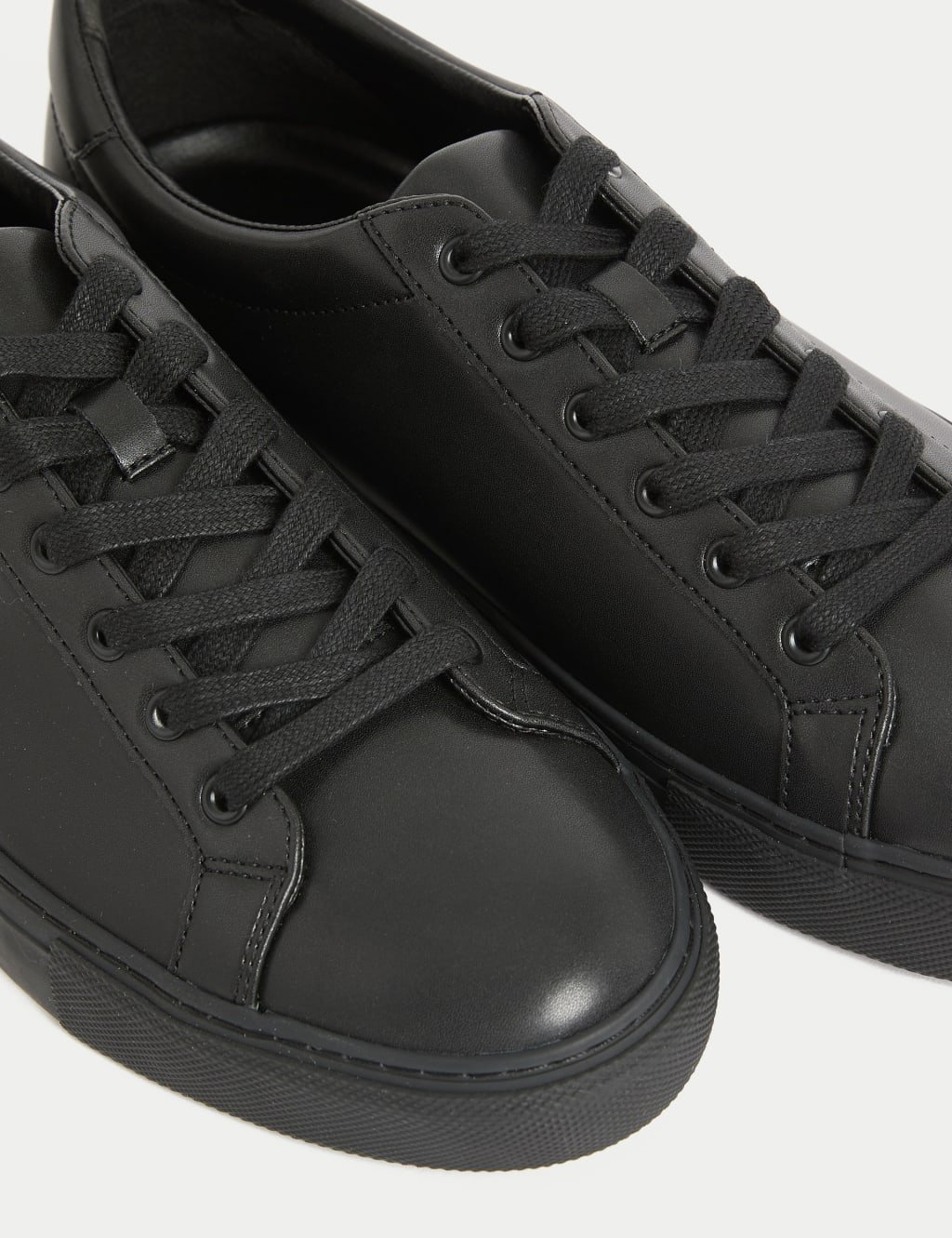 Marks & Spencer M&S Lace Up Trainers Black/Black - 2
