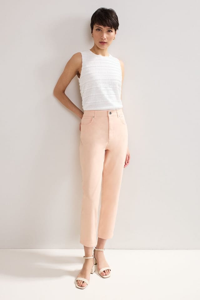 Phase Eight Phase Eight Women's Lindsey Cropped Straight Leg Jean in Pale Pink - 3