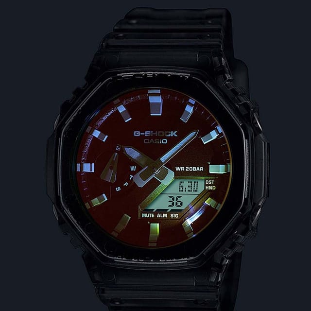 Casio Casio Men's GA-2100TLS-8AER G-Shock 45mm Quartz Watch in Clear - 3