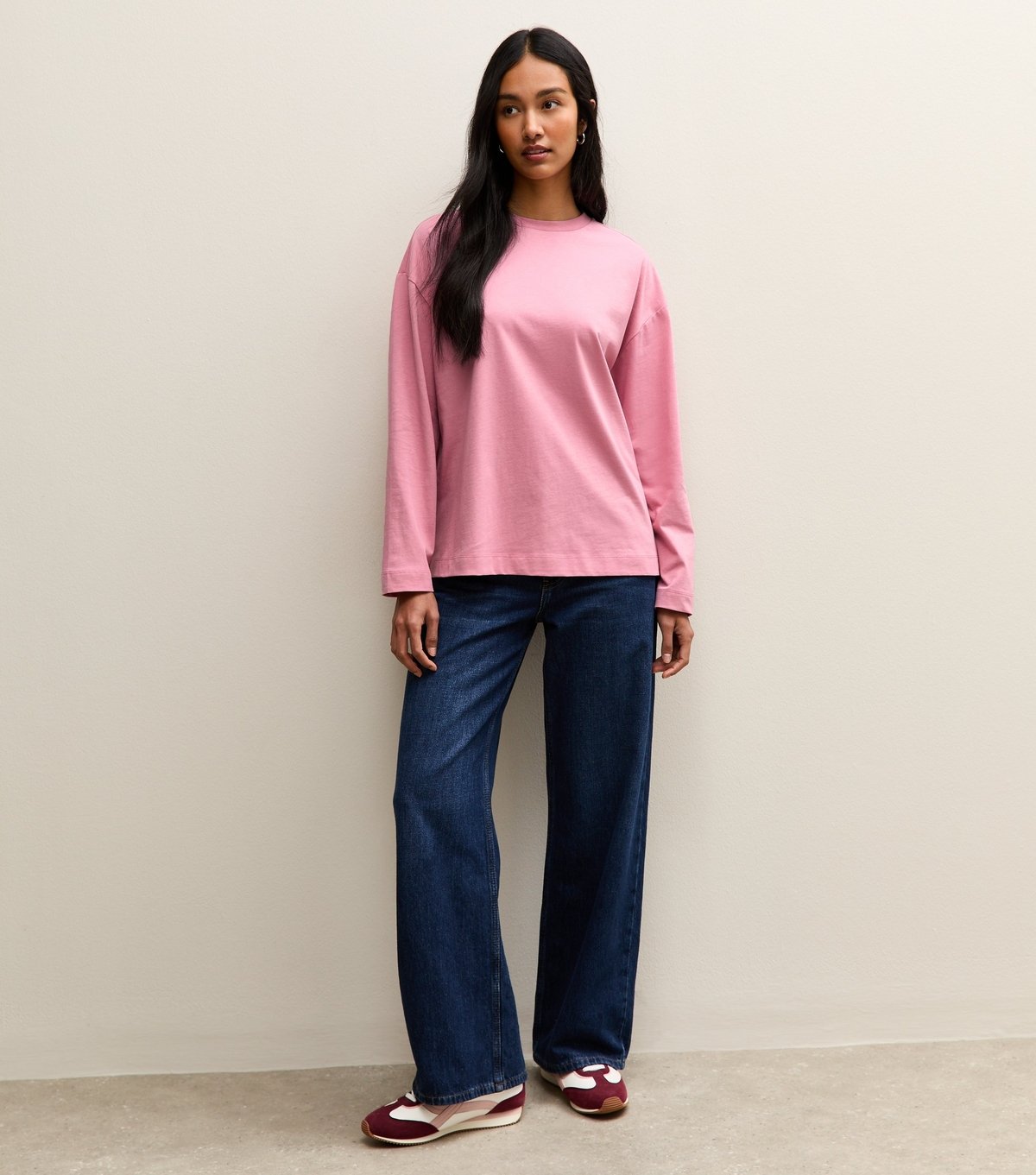 New Look Women's Pink Heavyweight Cotton Long Sleeve T-Shirt New Look - 3