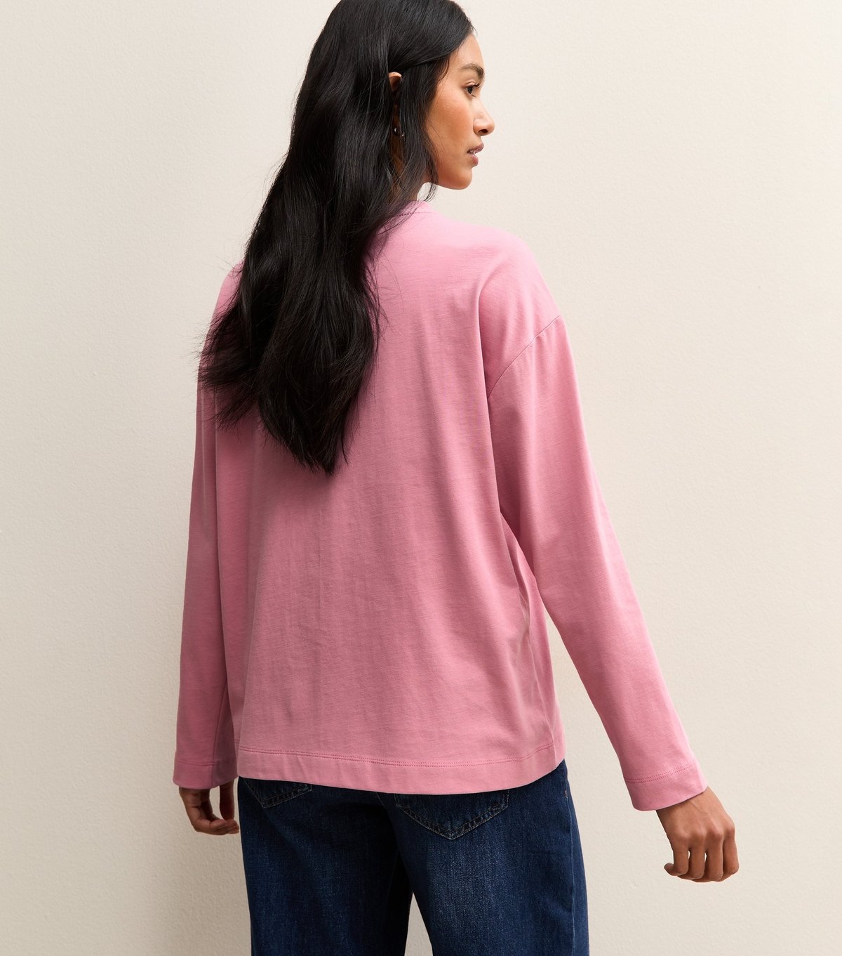 New Look Women's Pink Heavyweight Cotton Long Sleeve T-Shirt New Look - 4