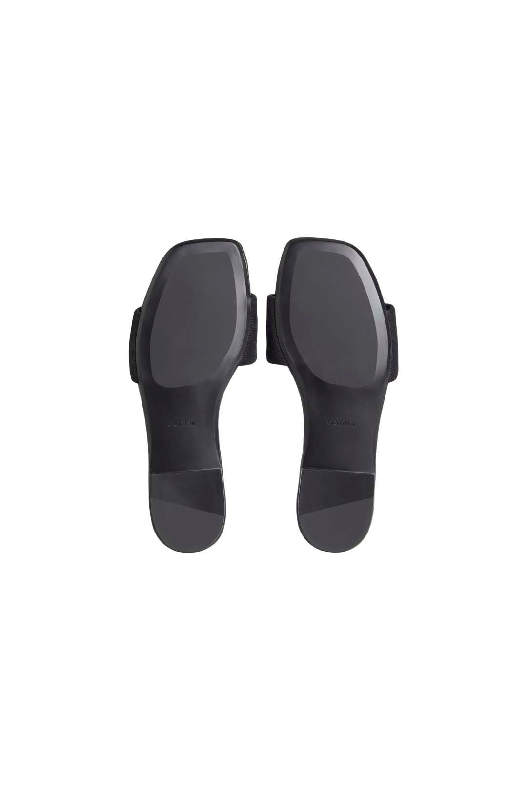 Calvin Klein Calvin Klein Women's Square Flat Sndl Canvas Hw Triple Black - 4
