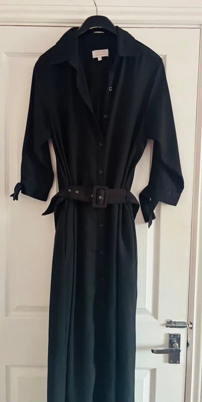 Dancing Leopard Dancing leopard Maxi plunge shirt dress wedding work formal party holiday 16-18 same day post