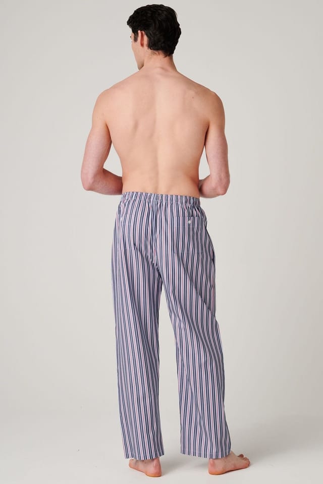 British Boxers British Boxers Men's "Red Pop Stripe" Crisp Cotton Pyjama Trousers - 3
