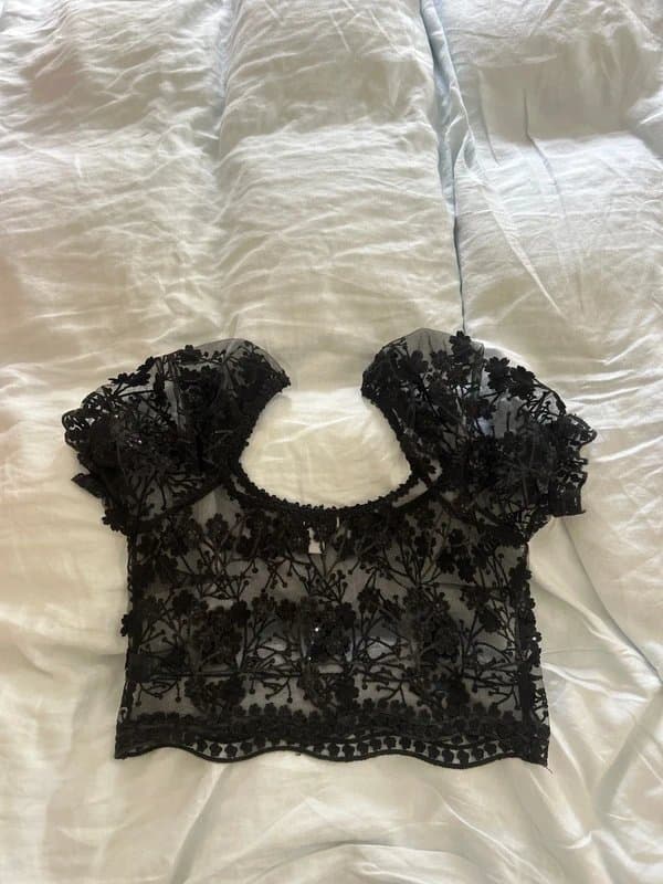 Topshop Topshop embellished crop top